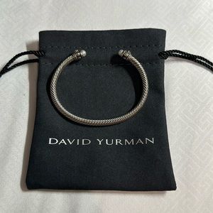 David Yurman Renaissance Bracelet in Sterling Silver w/ Pearls & 18K Yellow Gold